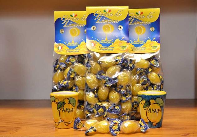 Caramelle ripiene con limoncello Caramelle al limoncello Amalfi