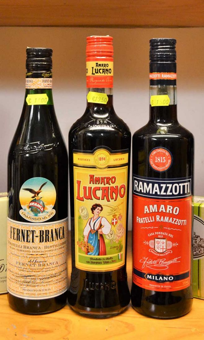 Amari locali Liquori italiani